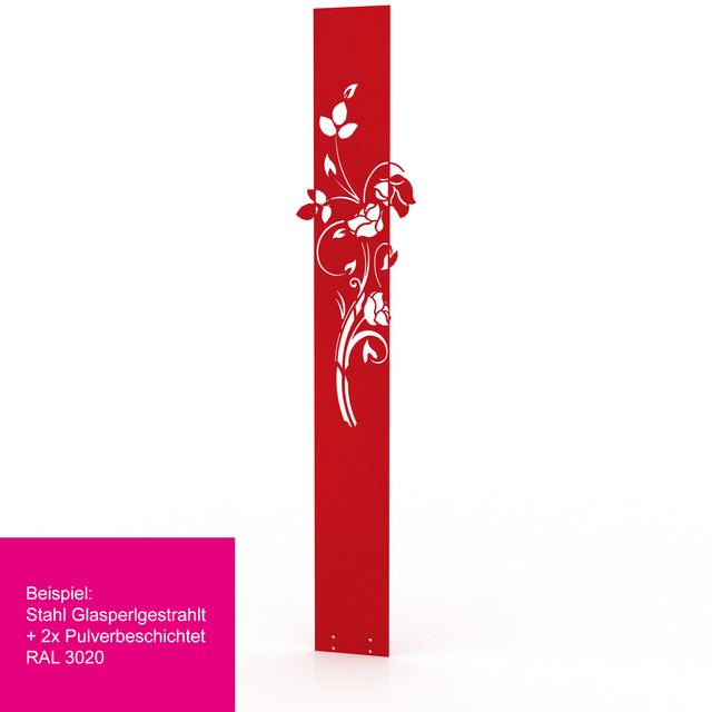 Garten-Paneele: Rosen groß – RAL 3020